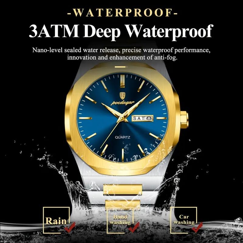POEDAGAR Men'S Luxury Business Watch
