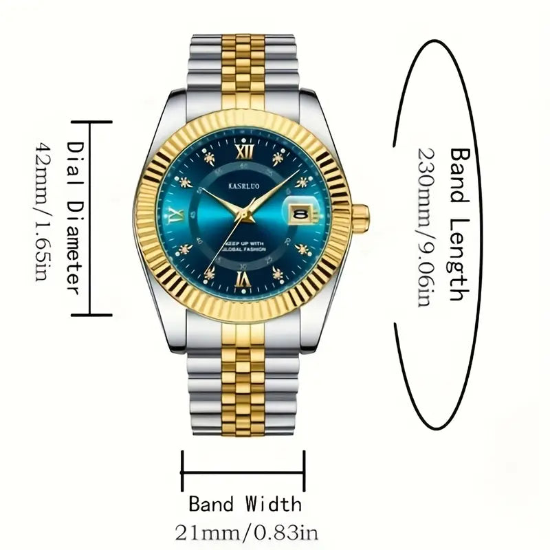 ساعة كوارتز رجالية عصرية جديدة كاجوال 