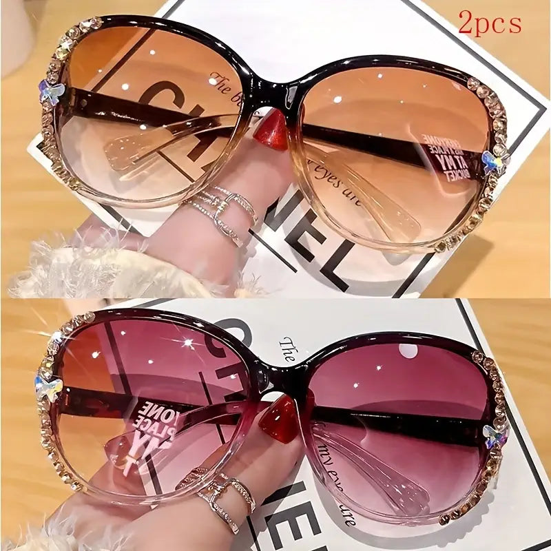 1 قطعة / قطعتين / 3 قطع نظارات نسائية جديدة بإطار كبير مدمجة مع إحساس بالموضة الراقية.