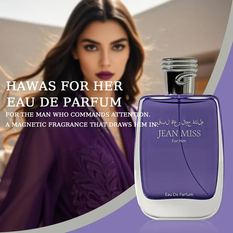 عطر حواس النسائي، أو دو برفوم، 3.4 أونصة، عطر فوجير مائي مع هالة مثيرة وجريئة، رائحة لا تقاوم للرجال، مثالية للارتداء في المساء